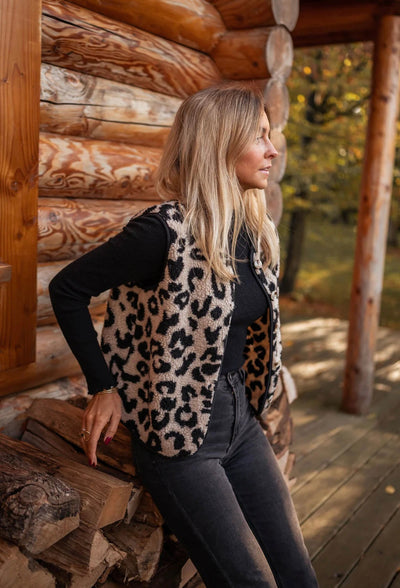 ASTRID™ | Gilet a Maglia Leopardo