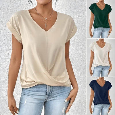 Maia – Top V-Hals con Twist Frontale