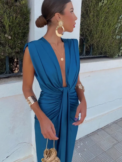 Crocetta™ | Elegante Abito con Scollo Profondo