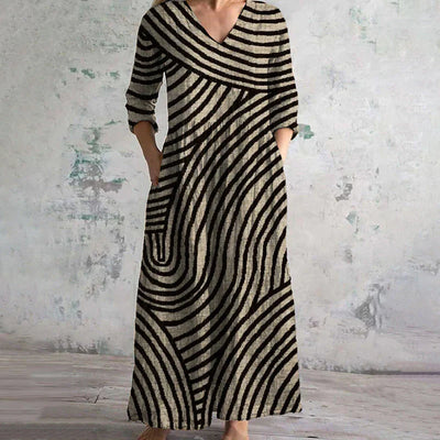 Kyla | Abito maxi a righe vintage
