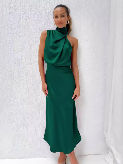 Lydia | Abito lungo con scollo a halter