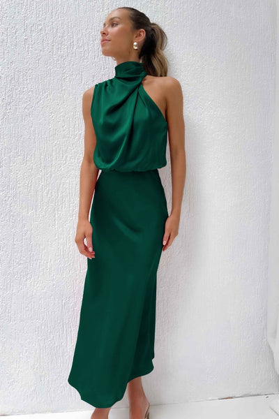 Lydia | Abito lungo con scollo a halter