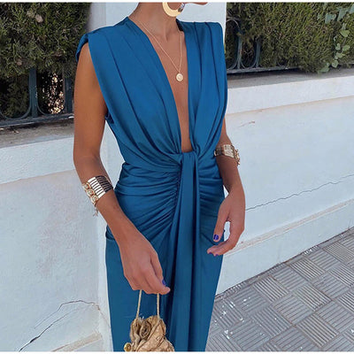 Crocetta™ | Elegante Abito con Scollo Profondo