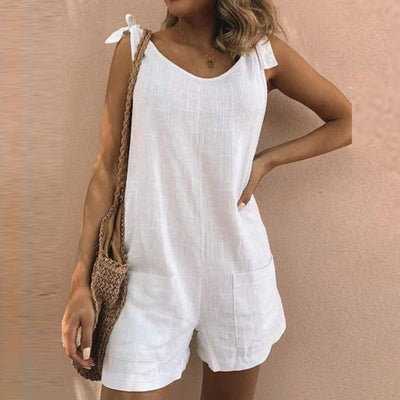 Jumpsuit con Spalline e Tasche