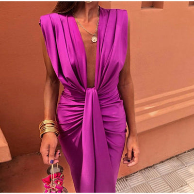 Crocetta™ | Elegante Abito con Scollo Profondo