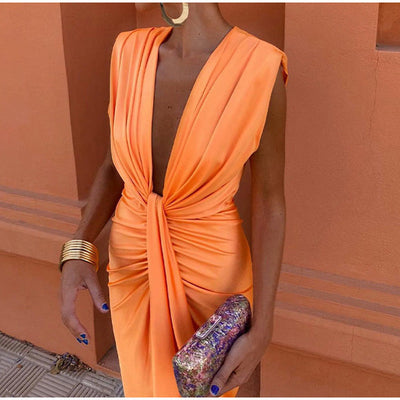 Crocetta™ | Elegante Abito con Scollo Profondo