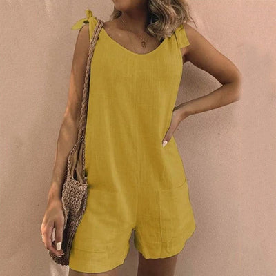 Jumpsuit con Spalline e Tasche