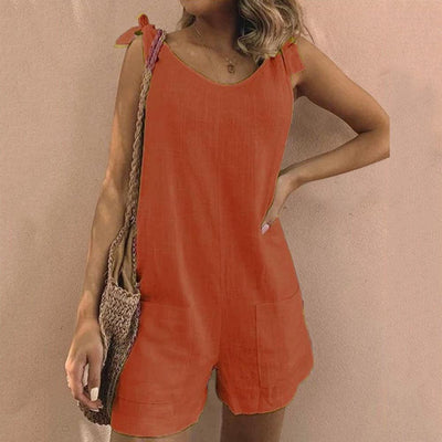 Jumpsuit con Spalline e Tasche