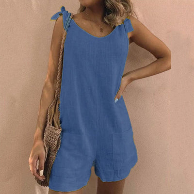 Jumpsuit con Spalline e Tasche