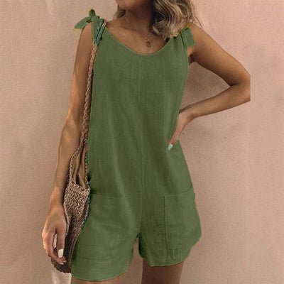 Jumpsuit con Spalline e Tasche