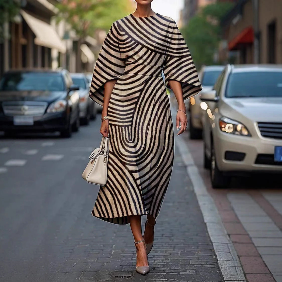 Grace | Abito Elegante con Collo Rotondo