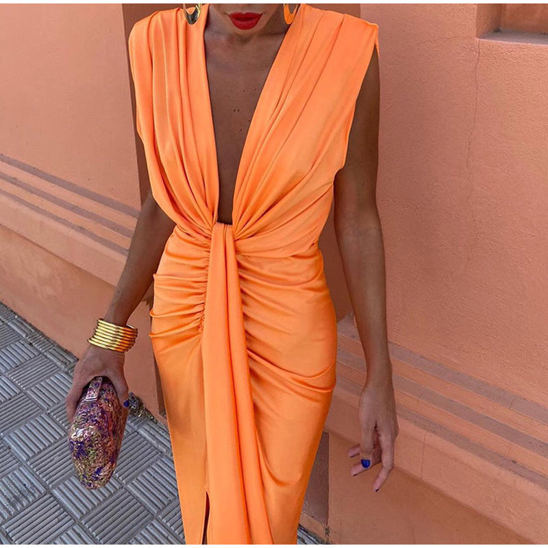 Crocetta™ | Elegante Abito con Scollo Profondo