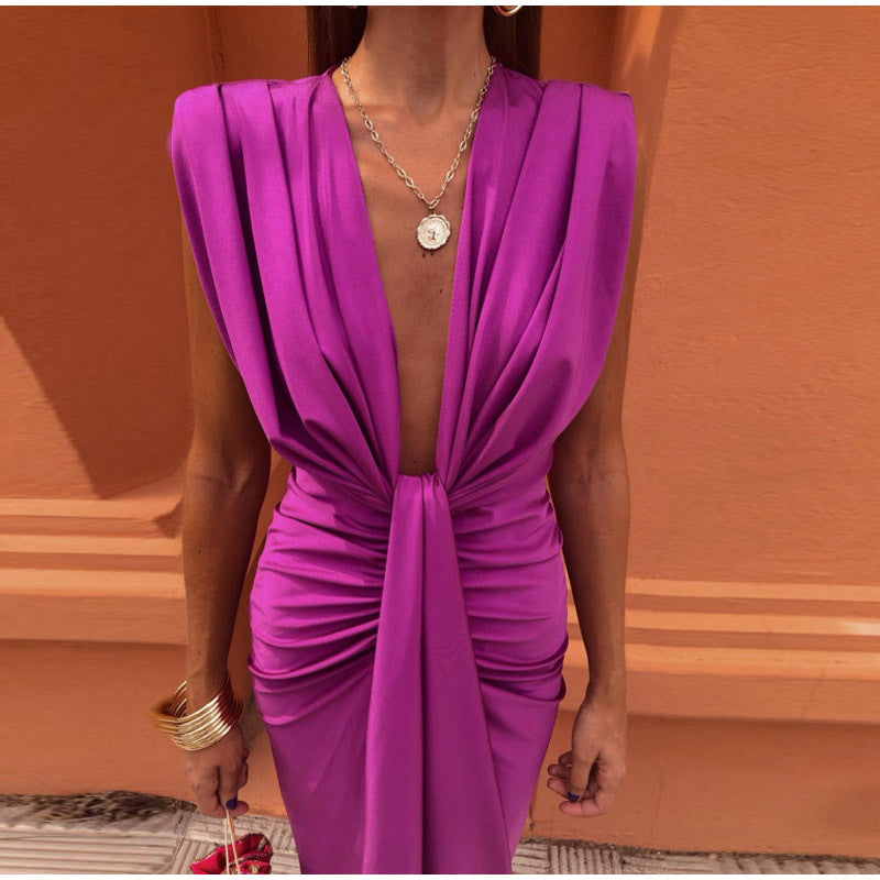 Crocetta™ | Elegante Abito con Scollo Profondo