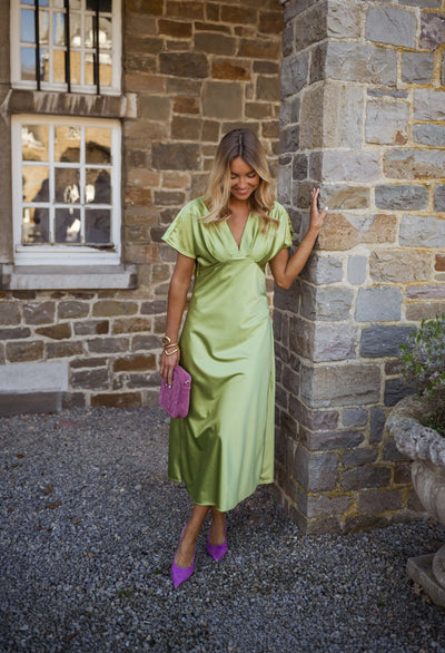 Eleonore™ | Il Vestito di Seta con Scollatura a V