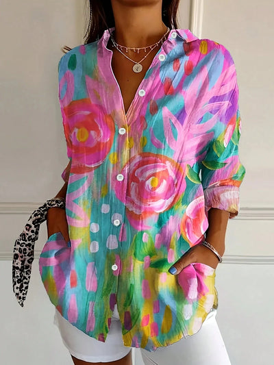 Annika | Blusa colorata con stampa giocosa