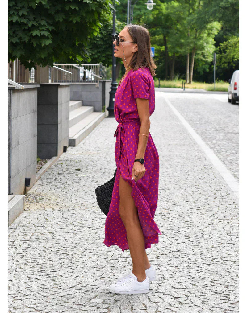 Suzanne | Abito elegante con scollo a V