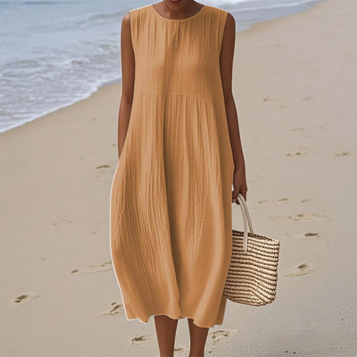 Sienna | Abito Midi Senza Maniche per uno Stile Estivo Senza Sforzo