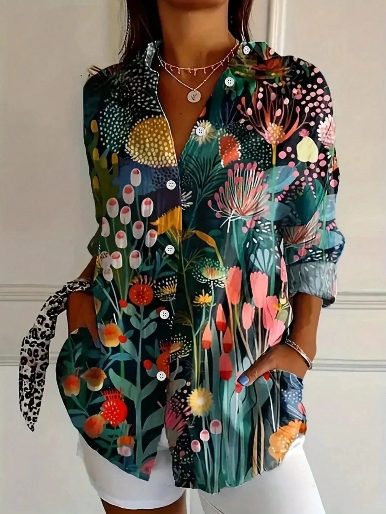 Annika | Blusa colorata con stampa giocosa