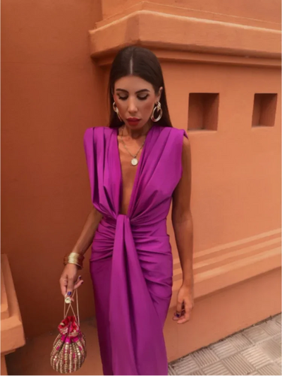 Crocetta™ | Elegante Abito con Scollo Profondo