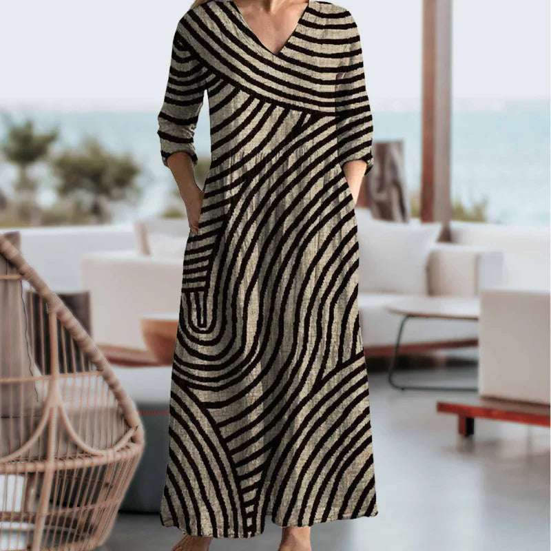 Kyla | Abito maxi a righe vintage