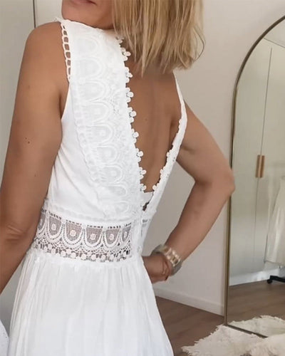 Kim | Abito in Pizzo con Scollatura a V