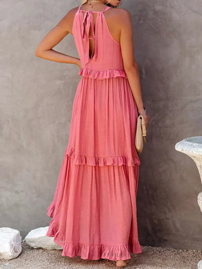 ANETA | Abito elegante senza maniche con volant