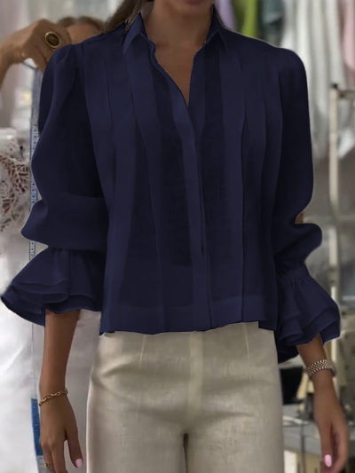 Cardigan lungo casual in lino con colletto revers per donne