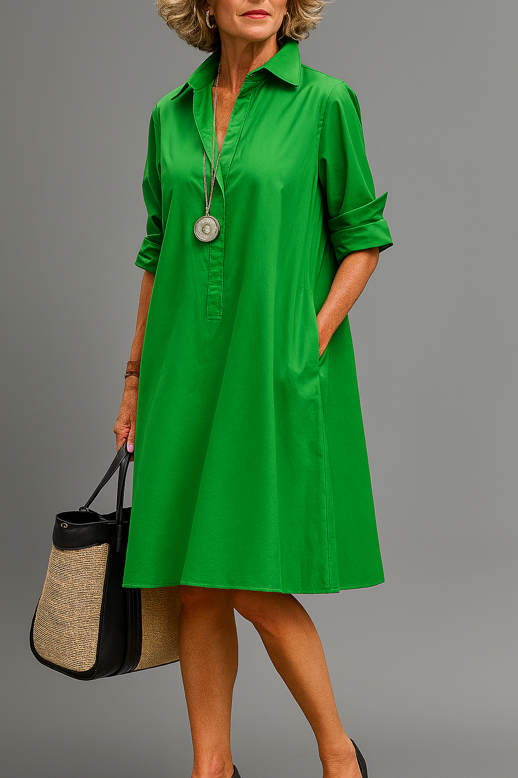 Bernadette - Elegante Abito Midi con Fascino Senza Tempo