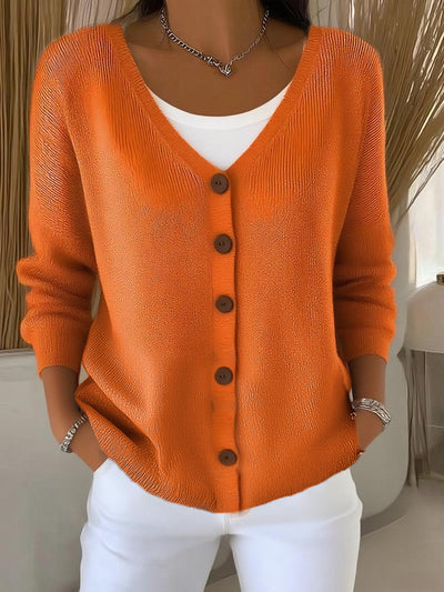 cardigan lavorato a maglia casual per donne in autunno