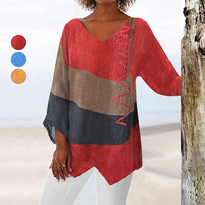 Leviana™ | Tunique V-collo Artistico – Creativo, Arioso & Elegante