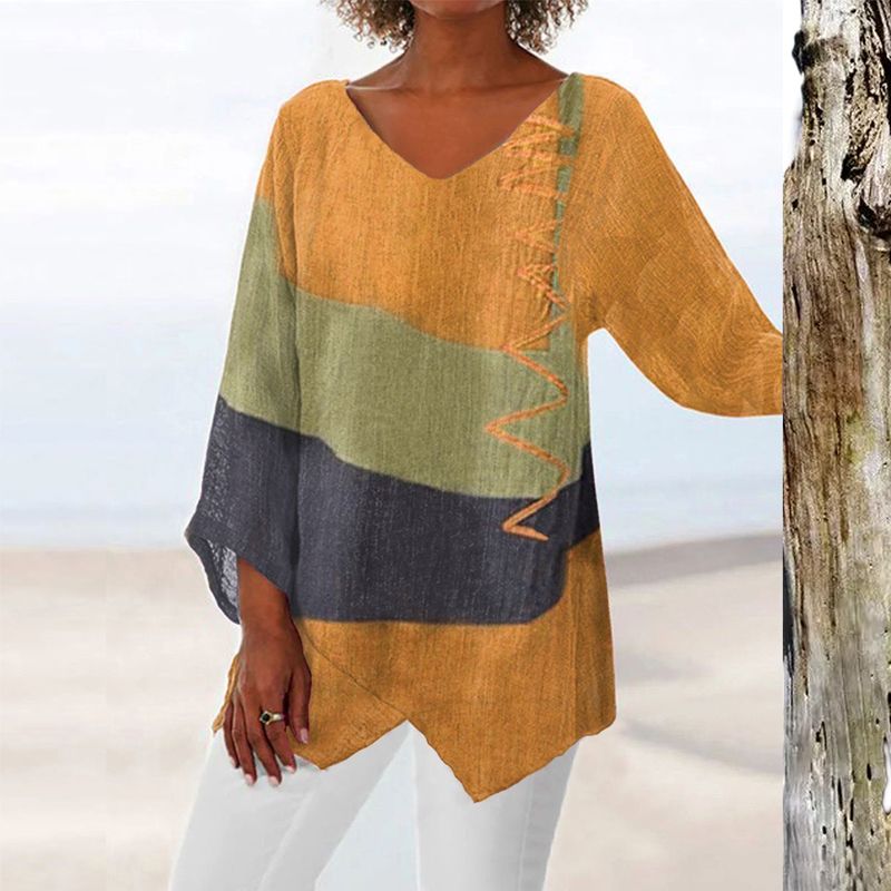 Leviana™ | Tunique V-collo Artistico – Creativo, Arioso & Elegante