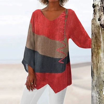 Leviana™ | Tunique V-collo Artistico – Creativo, Arioso & Elegante