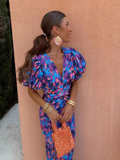Giada™ | Abito midi colorato