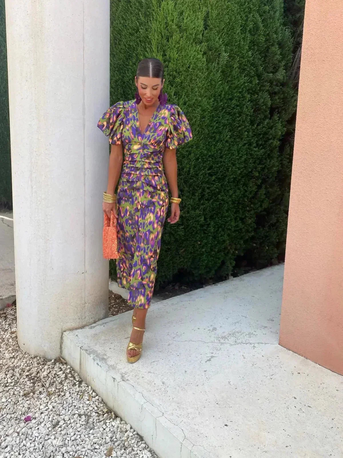 Giada™ | Abito midi colorato