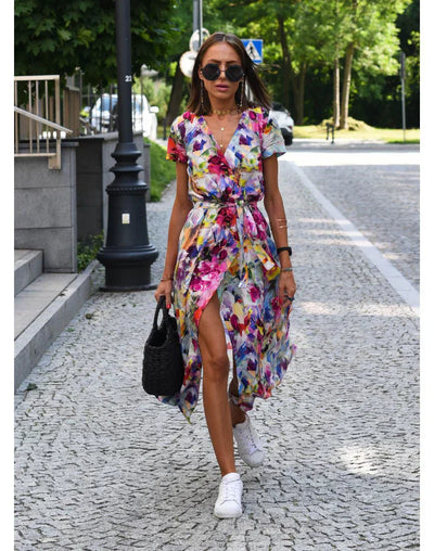Suzanne | Abito elegante con scollo a V