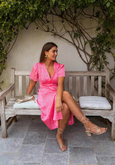 Rosanna™ | Abito Midi Leopardo Rosa