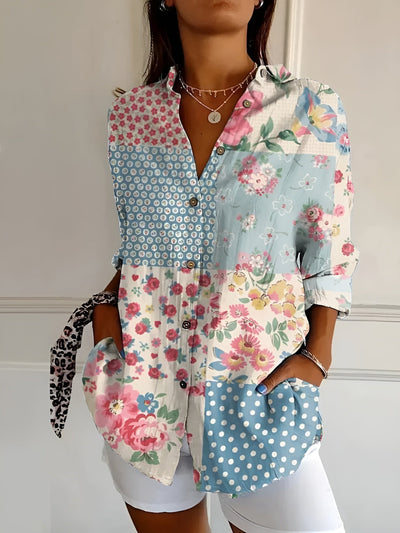 Avril | Blusa elegante con stampe giocose